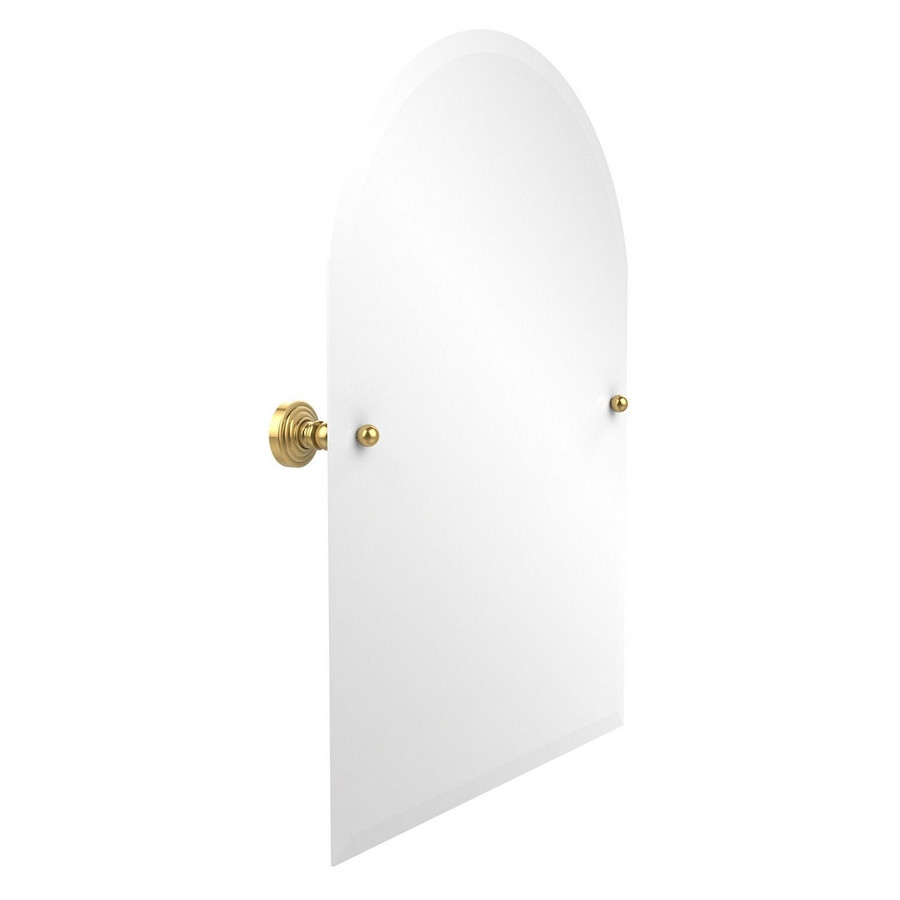 Allied Brass WP-94-PB Arched Top Beveled Edge Mirror in Polished Brass