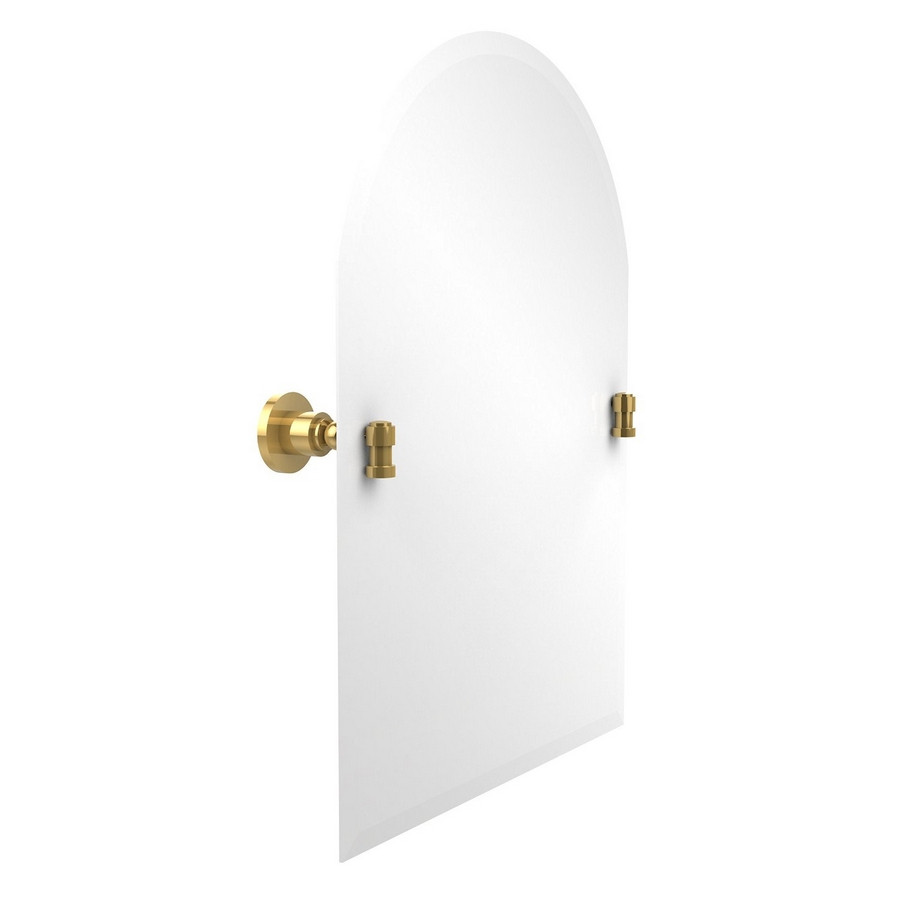 Allied Brass WS-94-PB Arched Top Beveled Edge Mirror in Polished Brass