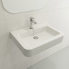 BOCCHI 1123-001-0126 Parma Wall-Mounted Sink Fireclay 25.5 in. 1-Hole Overflow