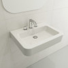 BOCCHI 1123-001-0127 Parma Wall-Mounted Sink Fireclay 25.5 in. 3-Hole Overflow