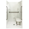 Ella's Bubbles 4836 BF 4P .875 C-WH SP36 Barrier Free Roll In Shower System