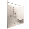 Ella's Bubbles 6030 BF 5P .75 C-WH DLX Deluxe Barrier Free Roll In Shower