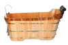 ALFI brand AB1148 59'' Free Standing Oak Wooden Bathtub with Tub Filler