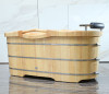 ALFI brand AB1163 61'' Free Standing Wooden Bathroom Tub with Headrest