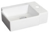 American Imagination AI-1305 Above Counter Rectangle Vessel In White Color For Single Hole Faucet