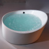 EAGO AM2130 66 Inch Round Free Standing Acrylic Air Bubble Bathtub