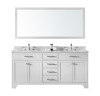 Exclusive Heritage CL-10072D-WMWH Double Sink Vanity in White w/ Marble Top