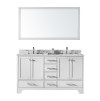 Exclusive Heritage CL-10160D-WM 60" Double Sink Vanity Set With Marble Top