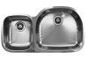 Ukinox D376.60.40.10R 60/40 Double Basin Stainless Steel Undermount Sink