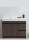 Eviva EVVN1000-39GOK Beach® 39 Inch Grey Oak Bathroom Vanity Set with Integrated White Acrylic Sink