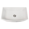 Nantucket FCFS3320CA-W 33 Inch White Farmhouse Fireclay Sink with Curved Apron Front 