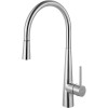 Franke FF3450 Single Hole Kitchen Faucet in Stainless Steel with Pull Down Spray