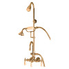 Converto Shower w/Handheld Shower Riser Acrylic Tub In Polished Brass