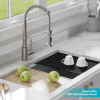 KRAUS  KWU110-32-100-100MB Kore™ Workstation 16 Gauge Single Bowl Stainless Steel Kitchen Sink