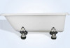 Restoria R551-WH Monarch White Traditional Tub with Tub Wall faucet holes