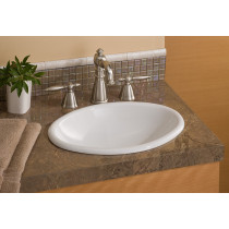 Cheviot 1102-WH Mini Oval Drop-In Basin without Faucet Drilling