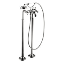 AXOR 16547001 Free Standing Tub Filler Trim with Cross Handle in Chrome