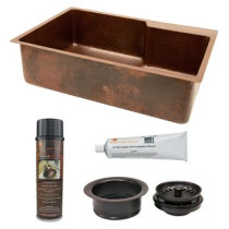 Premier Copper Products KSP3_KSFDB33229 Kitchen Sink and Drain Package