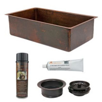 Premier Copper Products KSP3_KSDB33199 Kitchen Sink and Drain Package