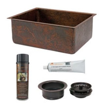Premier Copper Products KSP3_KSDB25199 Kitchen Sink and Drain Package
