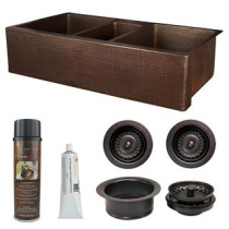 Premier Copper Products KSP3_KATDB422210 Kitchen Sink and Drain Package