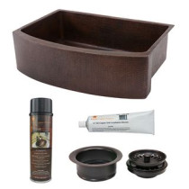 Premier Copper Products KSP3_KASRDB30249 Kitchen Sink and Drain Package