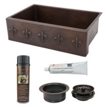 Premier Copper Products KSP3_KASDB33229F Kitchen Sink and Drain Package