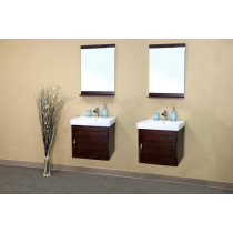 Bellaterra Home 203136-D Walnut Double Bath Vanity - Mirror Sold Separately