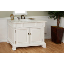 Bellaterra Home 205042-WH White 42 Inch Single Sink Vanity for Bathroom