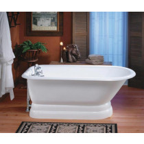 Cheviot 2118-WW Traditional Cast Iron Bathtub with Continuous Rolled Rim