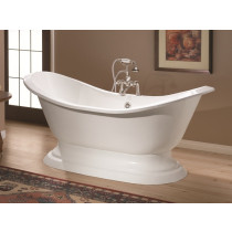 Cheviot 2151-WW-6 Pedestal Bathtub with Faucet Holes Drilled at 6"
