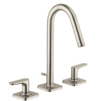 AXOR 34133821 Citterio Brushed Nickel M Widespread Faucet With Lever Handle