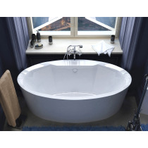 MediTub 3468SA Suisse Oval Freestanding Air Jet Bathtub With Right Blower
