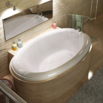 MediTub 3660P Atlantis Petite Oval Soaking Bathtub With Reversible Drain