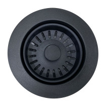 Nantucket 3.5KD-GCMB Matte Black Basket Strainer Kitchen Drain -For Granite Composite Sinks