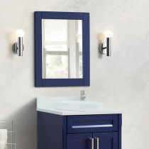 Bellaterra Home 400700-M-24BU 24" Wood Frame Mirror In Blue