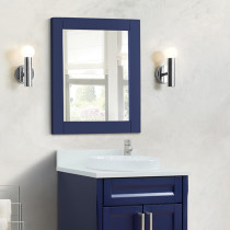 Bellaterra Home 400700-M-28BU 28" Wood Frame Mirror In Blue