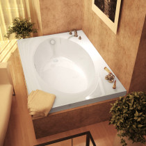 MediTub 4260V Atlantis Vogue Rectangular Soaking Tub With Reversible Drain