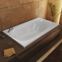MediTub 4272P Polaris Rectangular Soaking Bathtub With Reversible Drain