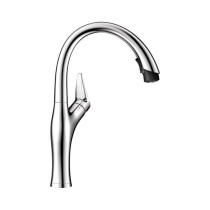 Blanco 442038 Artona Single Hole Kitchen Faucet In Chrome With Pull Down Dual Spray
