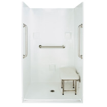 Ella's Bubbles 4836 BF 4P .875 C-WH SP24 Barrier Free Roll In Shower System
