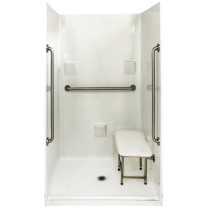 Ella's Bubbles 4836 BF 4P .875 C-WH SP36 Barrier Free Roll In Shower System