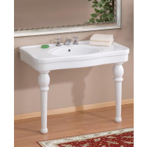 Cheviot 727-WH-8 Grand Fireclay Console Sink with 8" Faucet Drilling