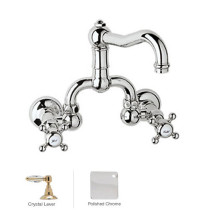 Rohl A1418LCAPC-2 Acqui Wall Mounted Low Lead Bridge Lavatory Faucet