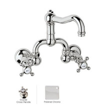 Rohl AA1418XCAPC-2 Acqui Wall Mounted Low Lead Bridge Lavatory Faucet