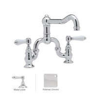 Rohl A1420LMAPC-2 Double Handle Deck Mounted Country Kitchen Bridge Faucet