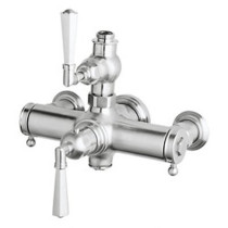Rohl A4817LMAPC Palladian Lever-Handle Wall Mount Exposed Thermostatic Mixer in Polished Chrome