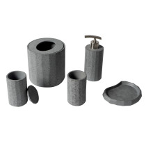 ALFI brand ABCO1022 5 Piece Solid Concrete Gray Matte Bathroom Accessory Set