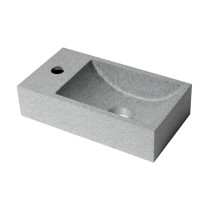 ALFI brand ABCO108 16" Small Rectangular Solid Concrete Wall Mounted Bathroom Sink
