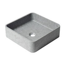 ALFI brand ABCO16S 16" Square Solid Concrete Above Mount Bathroom Sink